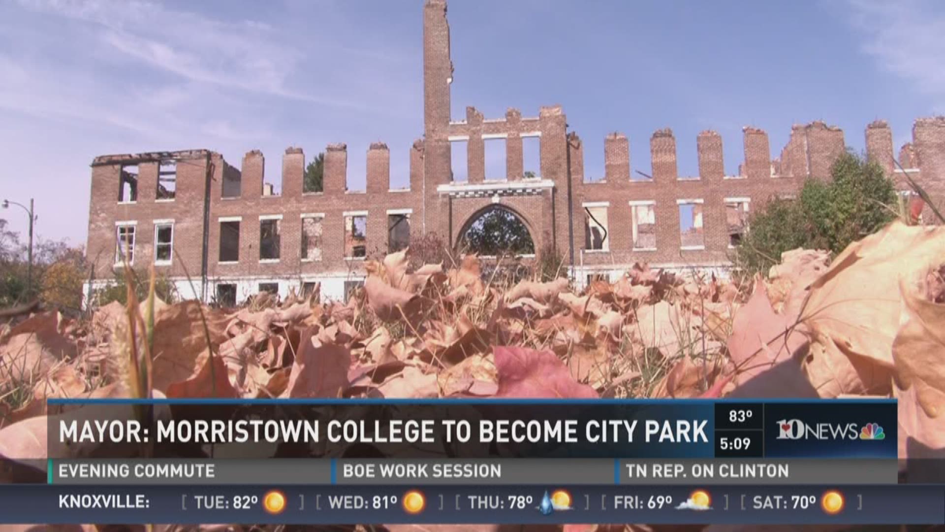 The city of Morristown has agreed to buy the historic Morristown College for $900,000 and plans to begin tearing it down this week to build a new park.