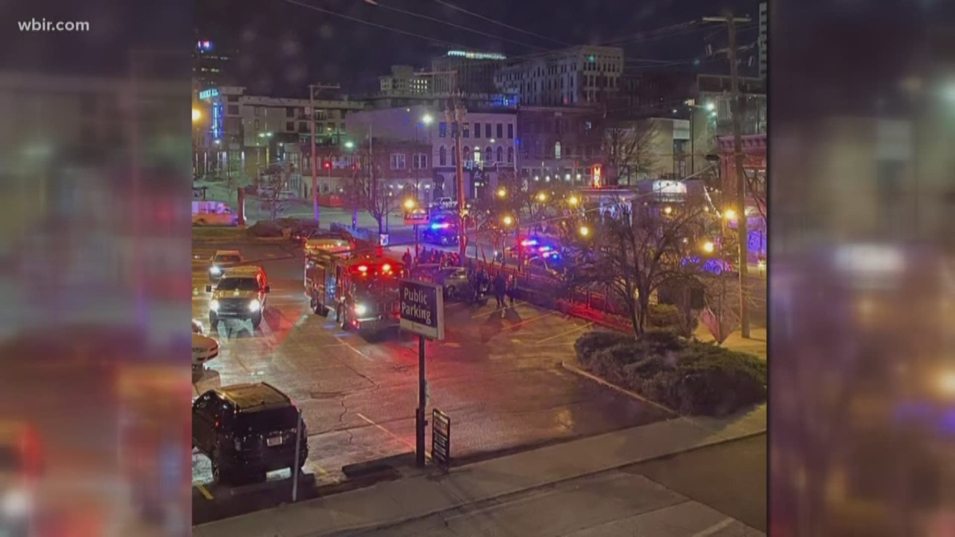 Knoxville police are still looking for a suspect who injured four people after an early morning hit-and-run downtown.