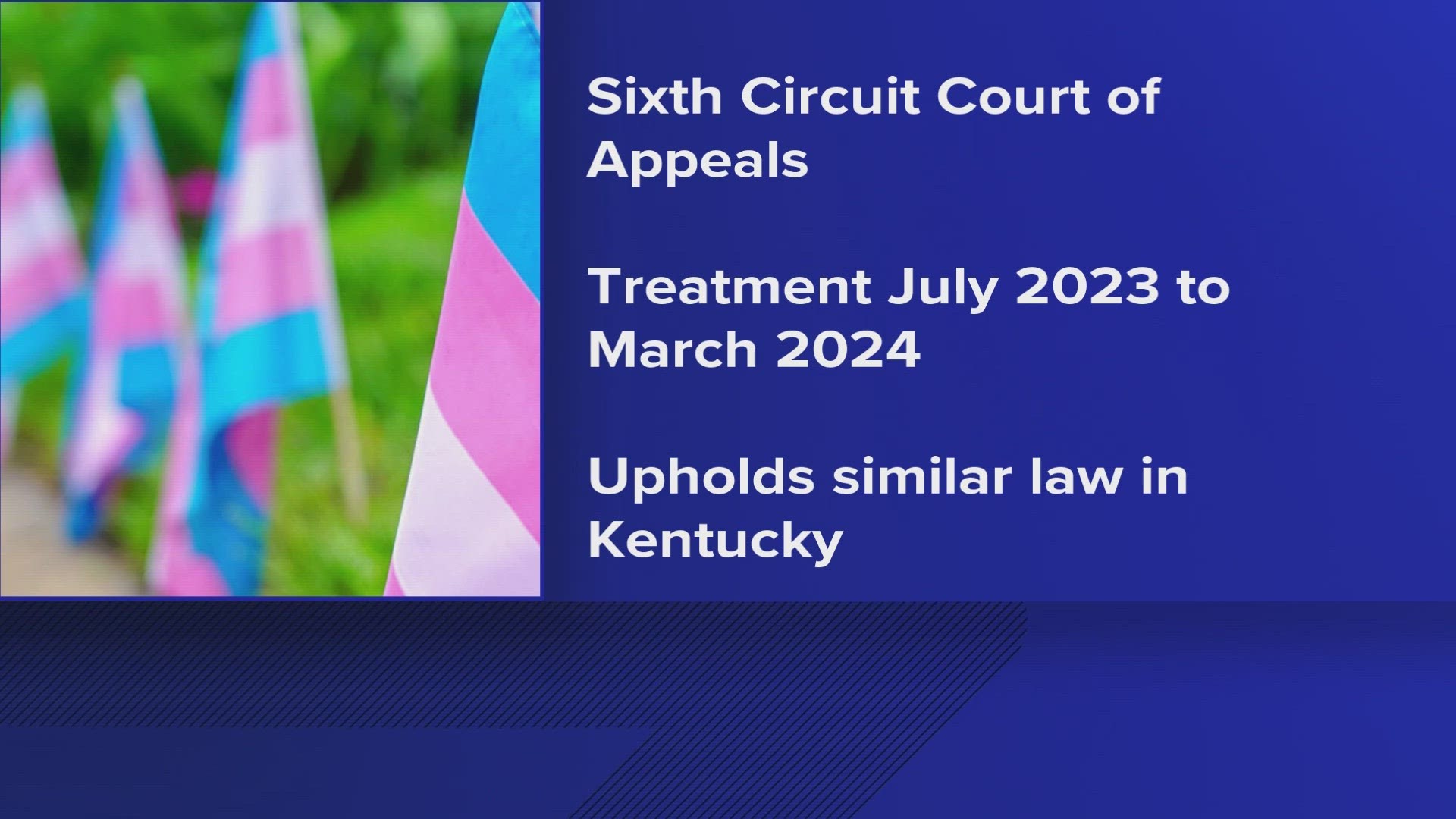 On Thursday, the Sixth Circuit Court of Appeals formally rejected a request from families to block the Tennessee law.