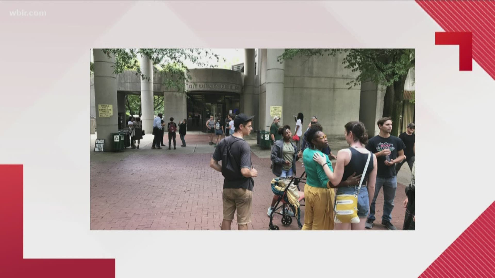 Dozens of people protested a deadly officer-involved shooting in Knoxville. Those protesters were gathered outside the city county building to attend Tuesday's city council meeting.