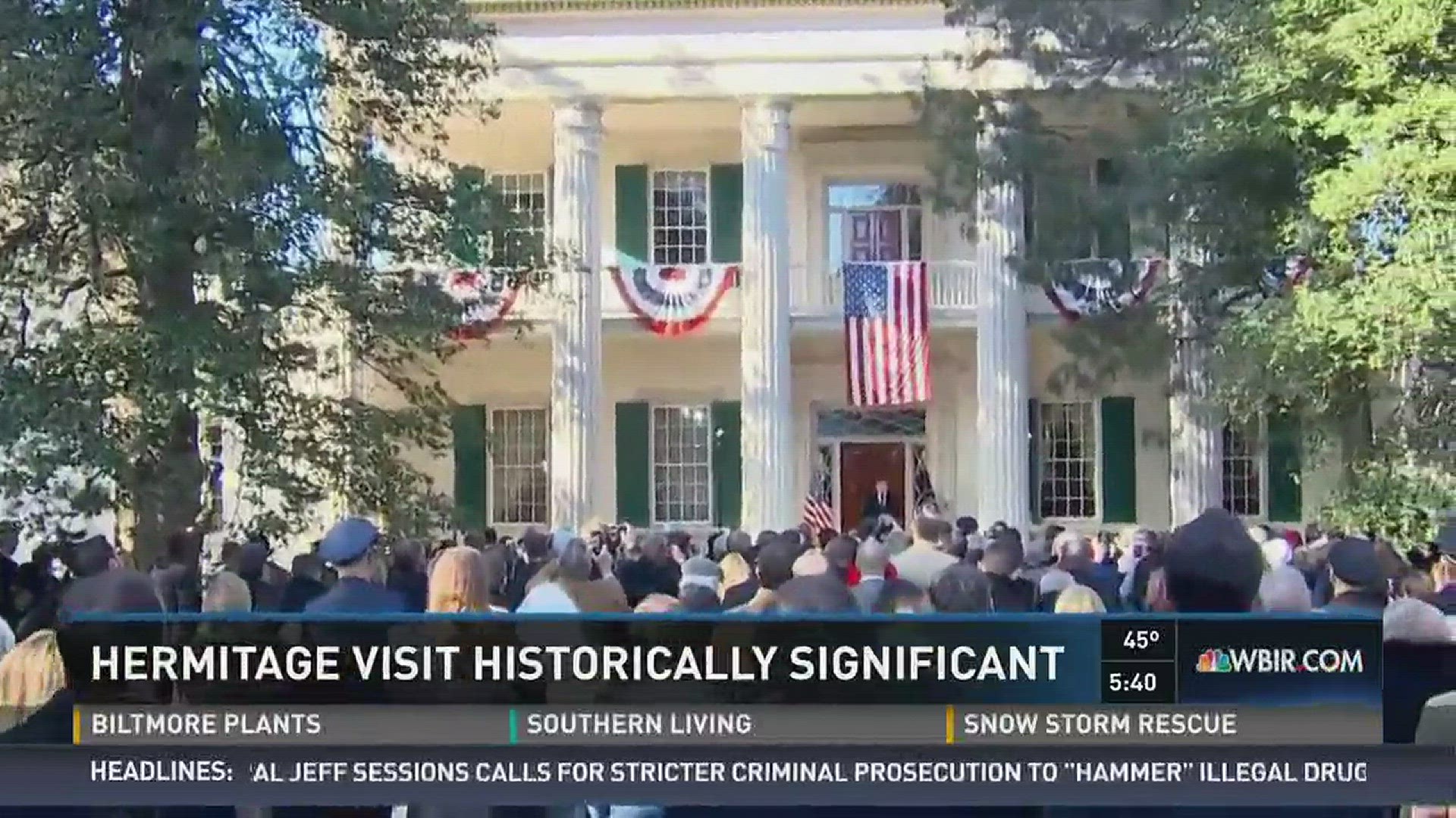 March 16, 2017: President Trump is fresh off a trip to Middle Tennessee where he paid a visit to President Andrew Jackson's homestead.