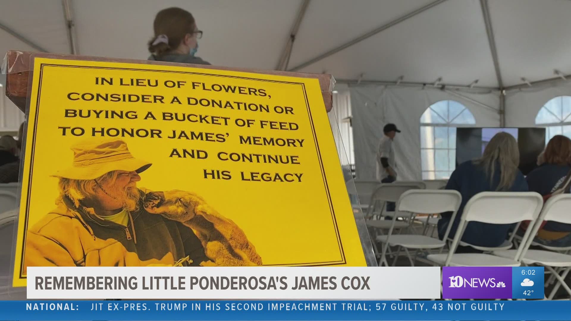 THE EAST TENNESSEE COMMUNITY IS HONORING JAMES COX... THE OWNER OF LITTLE PONDEROSA ZOO IN CLINTON.