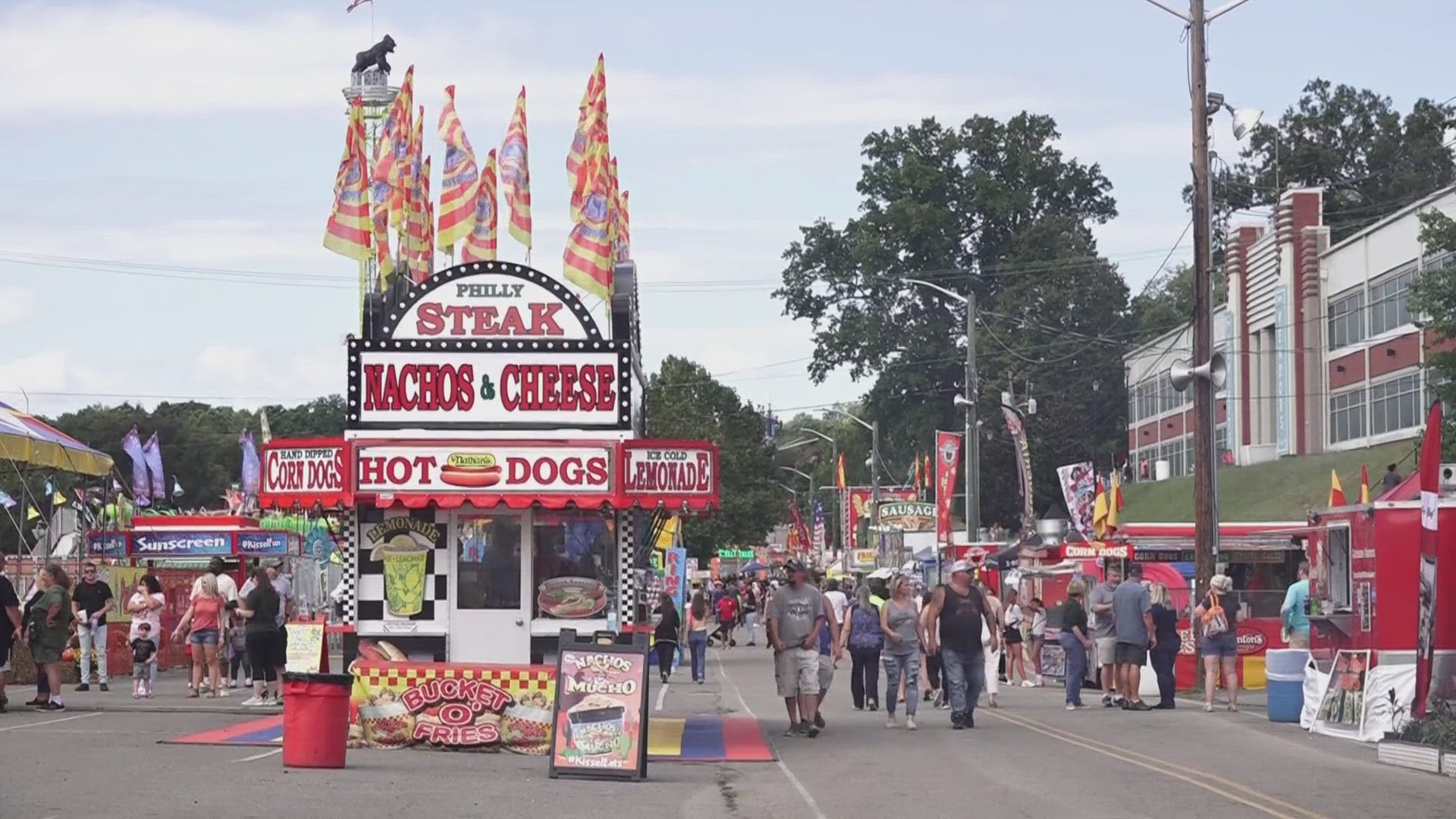 The fair has rides, food, petting zoos and concerts.