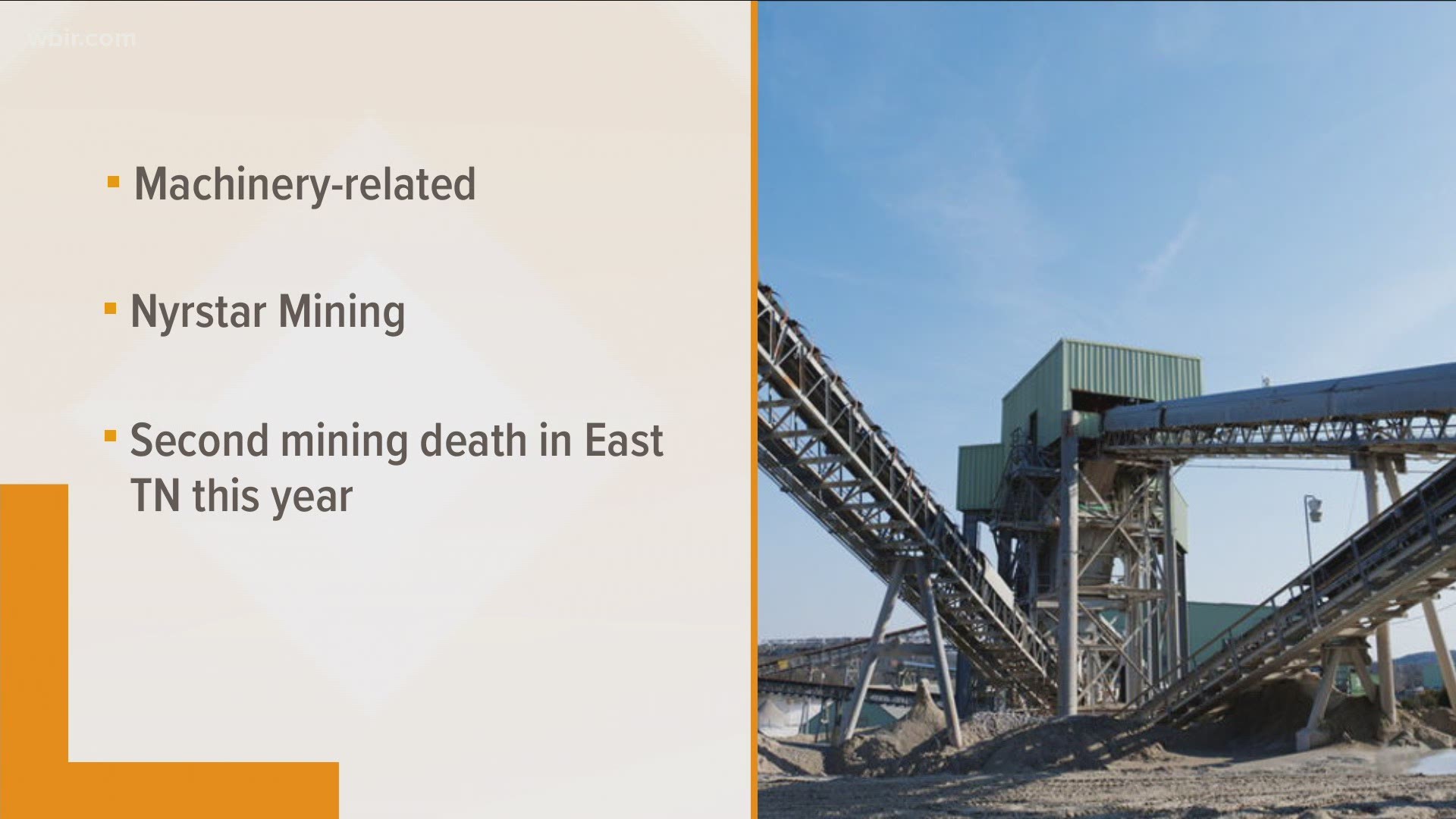 The Mine Safety and Health Administration classified the accident as "machinery".