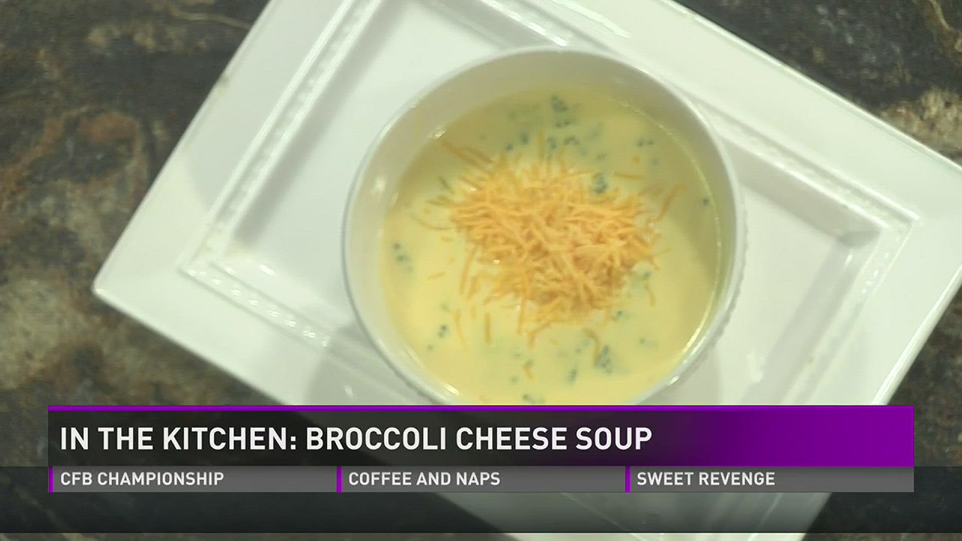 Betty Henry from Henry's Deli and Catering shows how to make broccoli cheese soup.