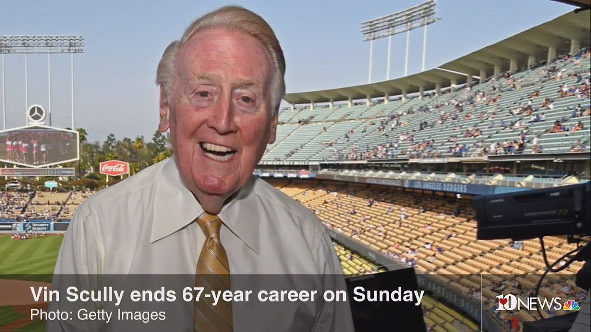 Los Angeles Dodgers announcer Vin Scully is set to announce the final game of his 67-year career on Sunday afternoon.