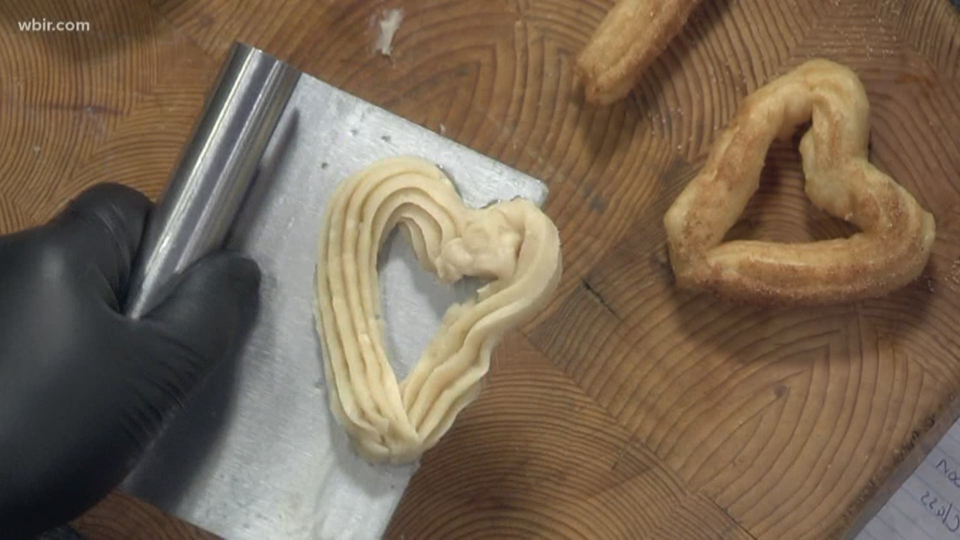 Chef John Alunni from the Cutting Edge Classroom is in the kitchen with us to make some Valentine's Day churros.