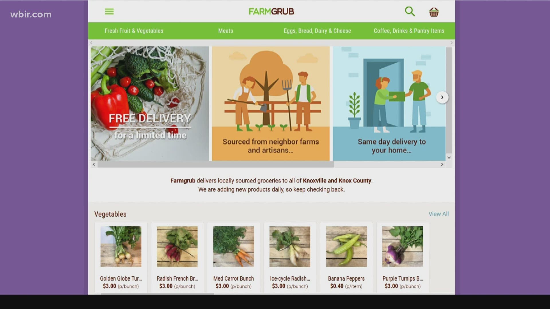 With Farm Grub, people can have fresh produce delivered to their front doors.