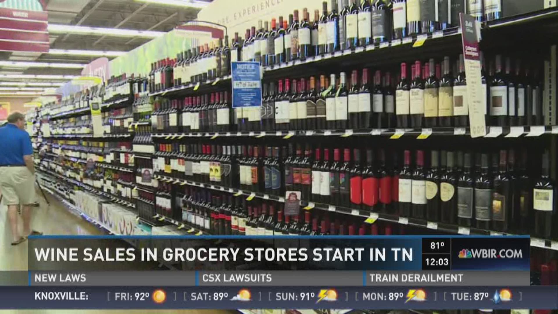 Grocery stores are able to sell wine in Tennessee as of 8 a.m. Friday.