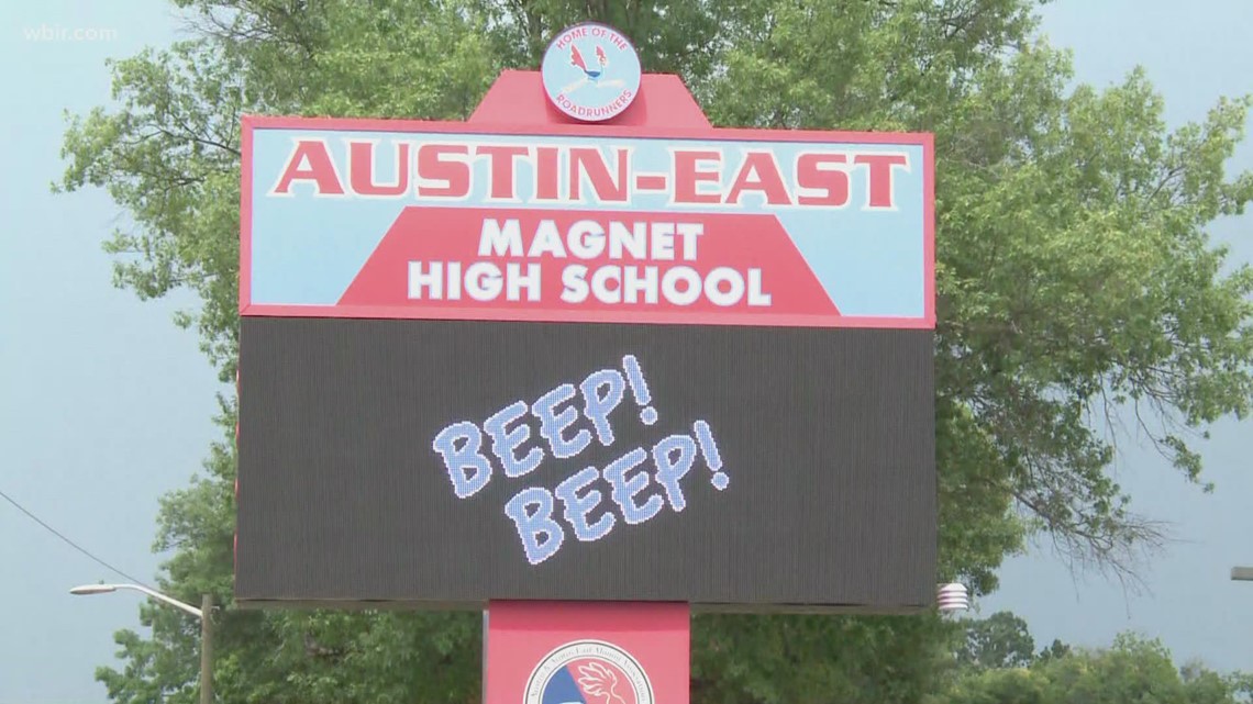 Austin-East High School celebrates new messaging center, connecting