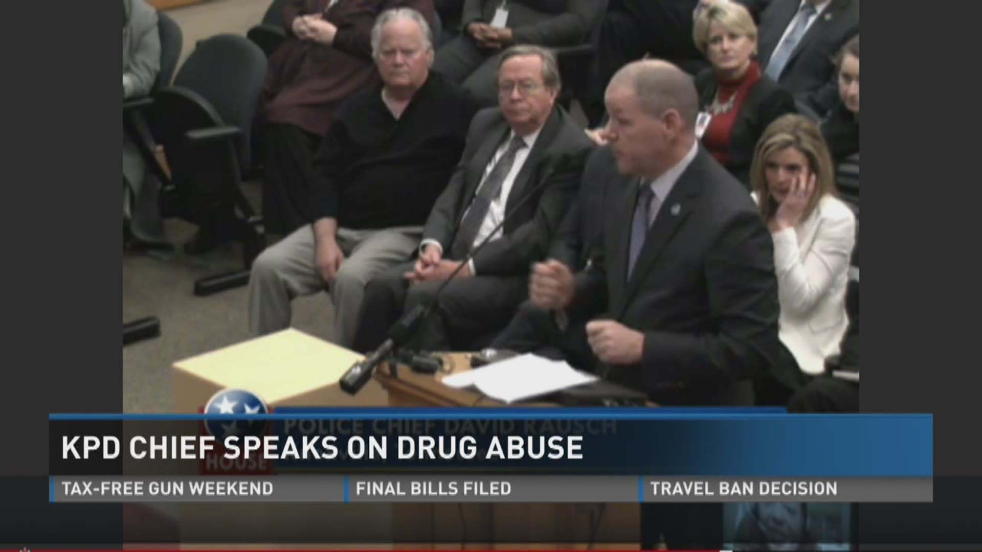 Feb. 9, 2017: Knoxville Police Chief David Rausch testified before an opioid abuse taskforce at the state capitol.