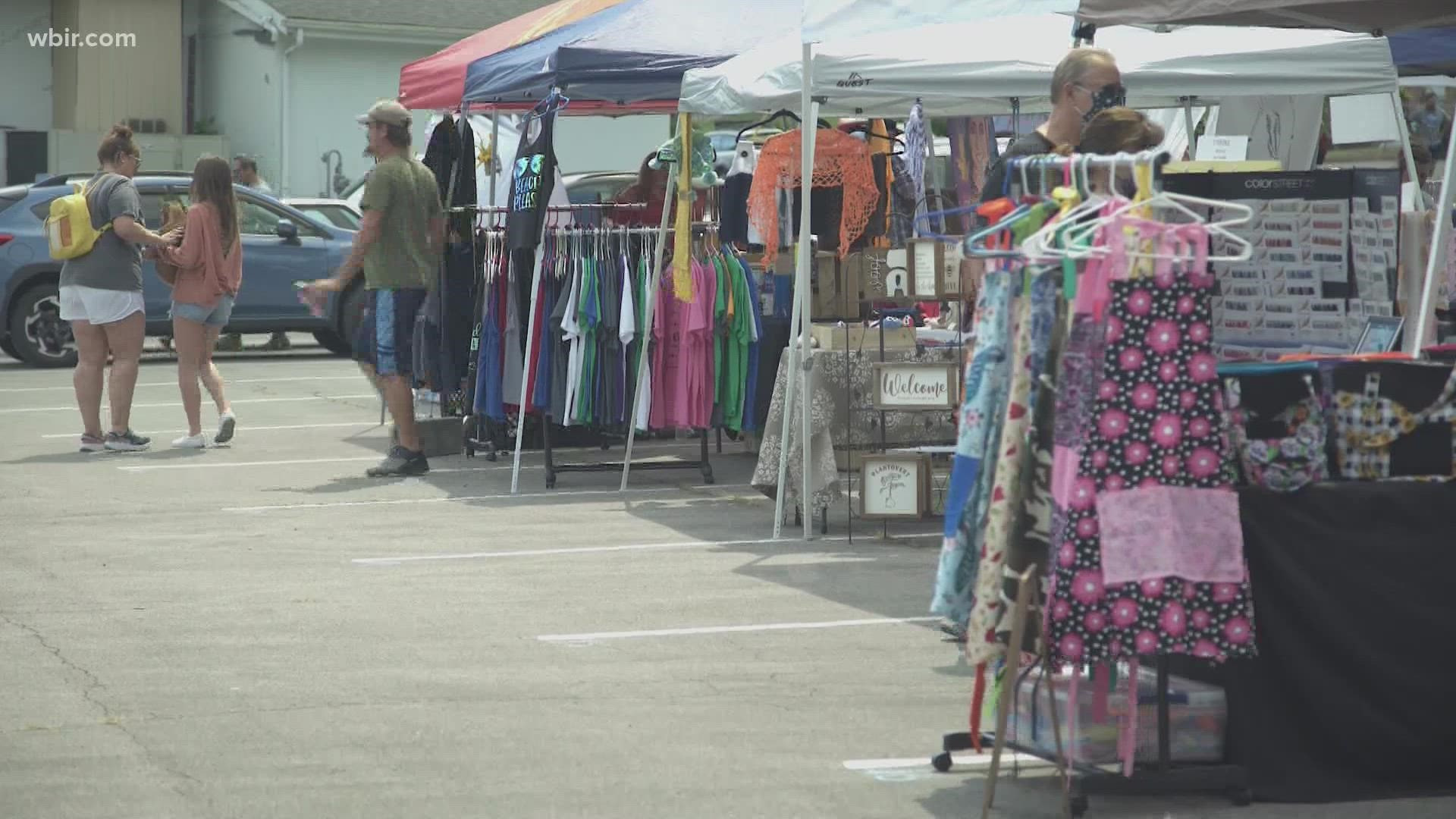 A number of small businesses gathered for the Halls Crossroads Market on Saturday.