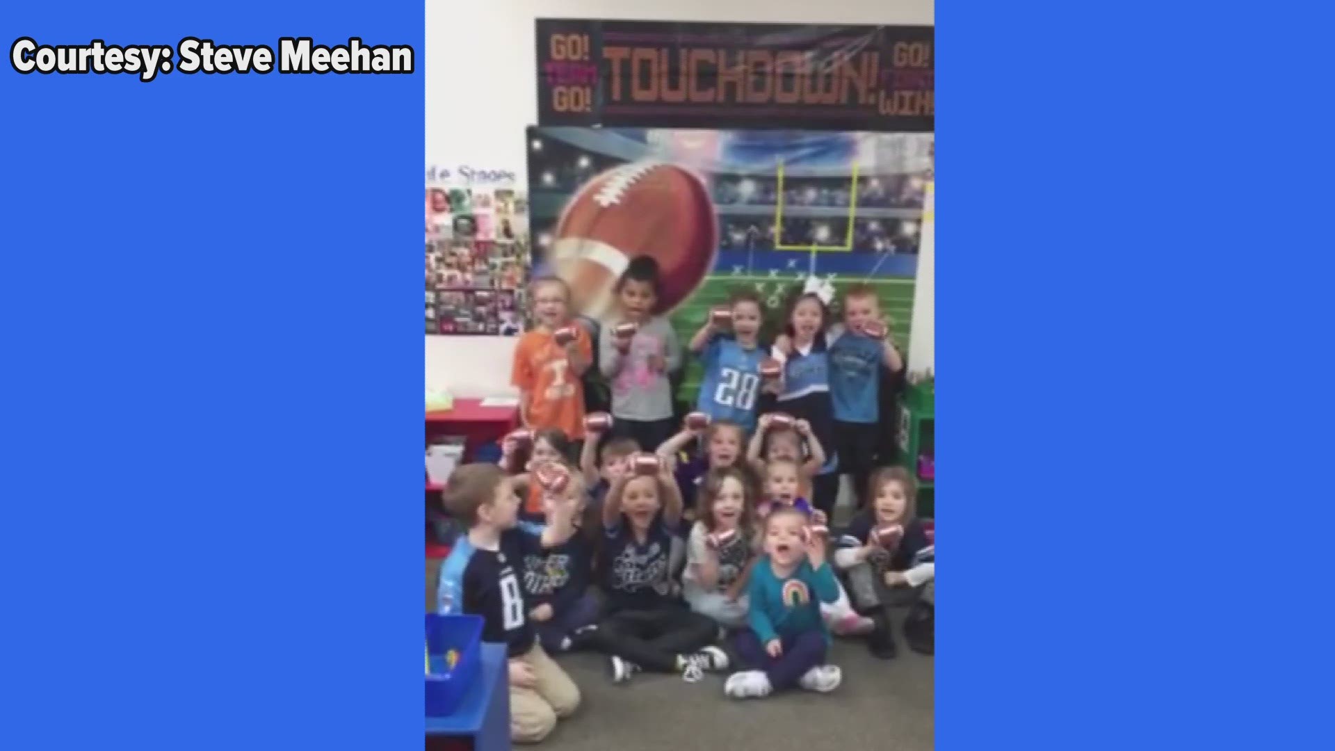 Tennessee Titans kick off at 3:05 p.m. Sunday but students in Miss Amie's class at Hilltop Child Development Center celebrated this week.