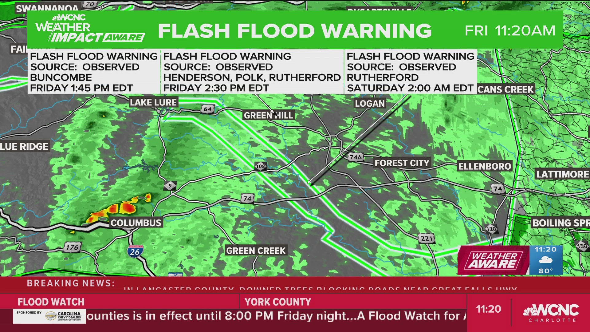 Emergency management officials in Rutherford County are urging people downstream of Lake Lure to evacuate immediately due to an imminent failure.