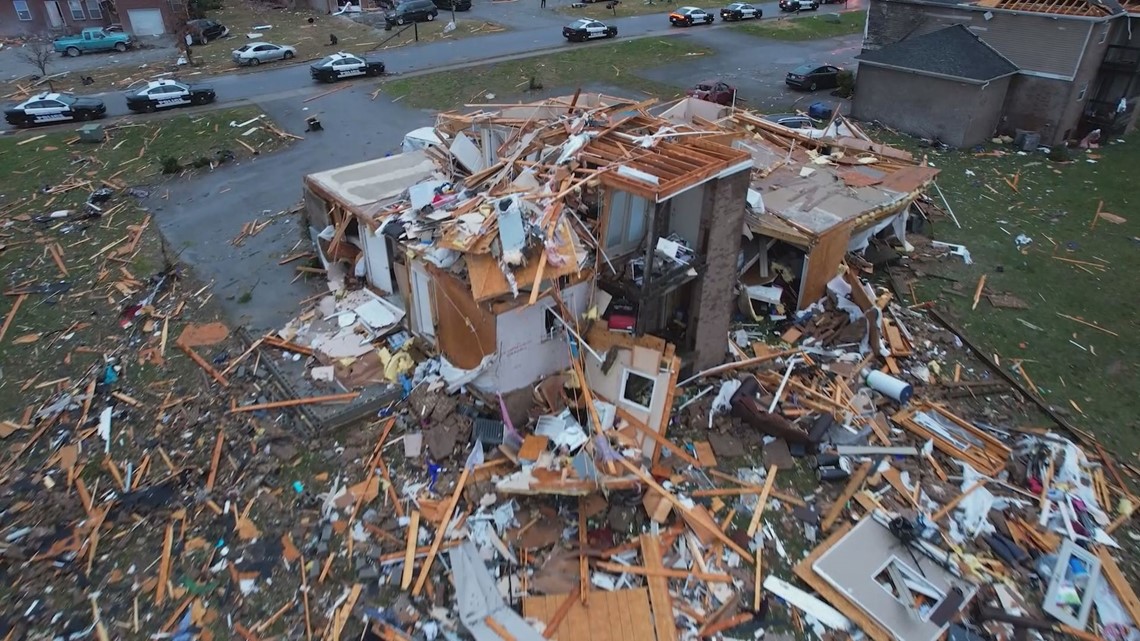 Kentucky tornado damage drone footage | wbir.com