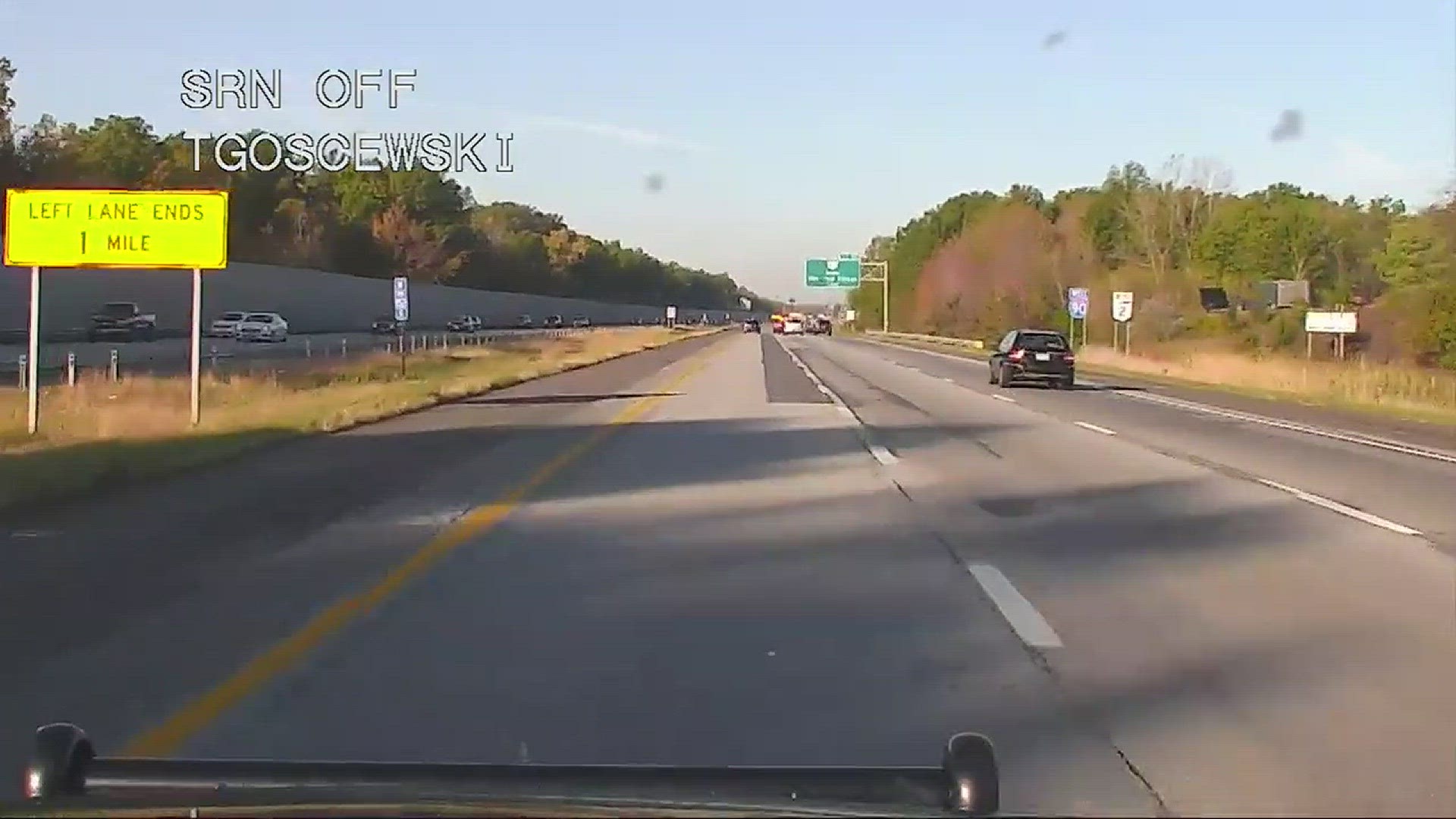 Dashcam footage of police chase involving 10-year-old