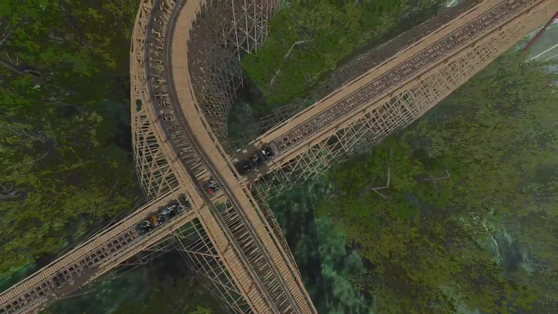 July 29, 2016: Check out virtual footage of Kings Island's new Mystic Timbers roller coaster.