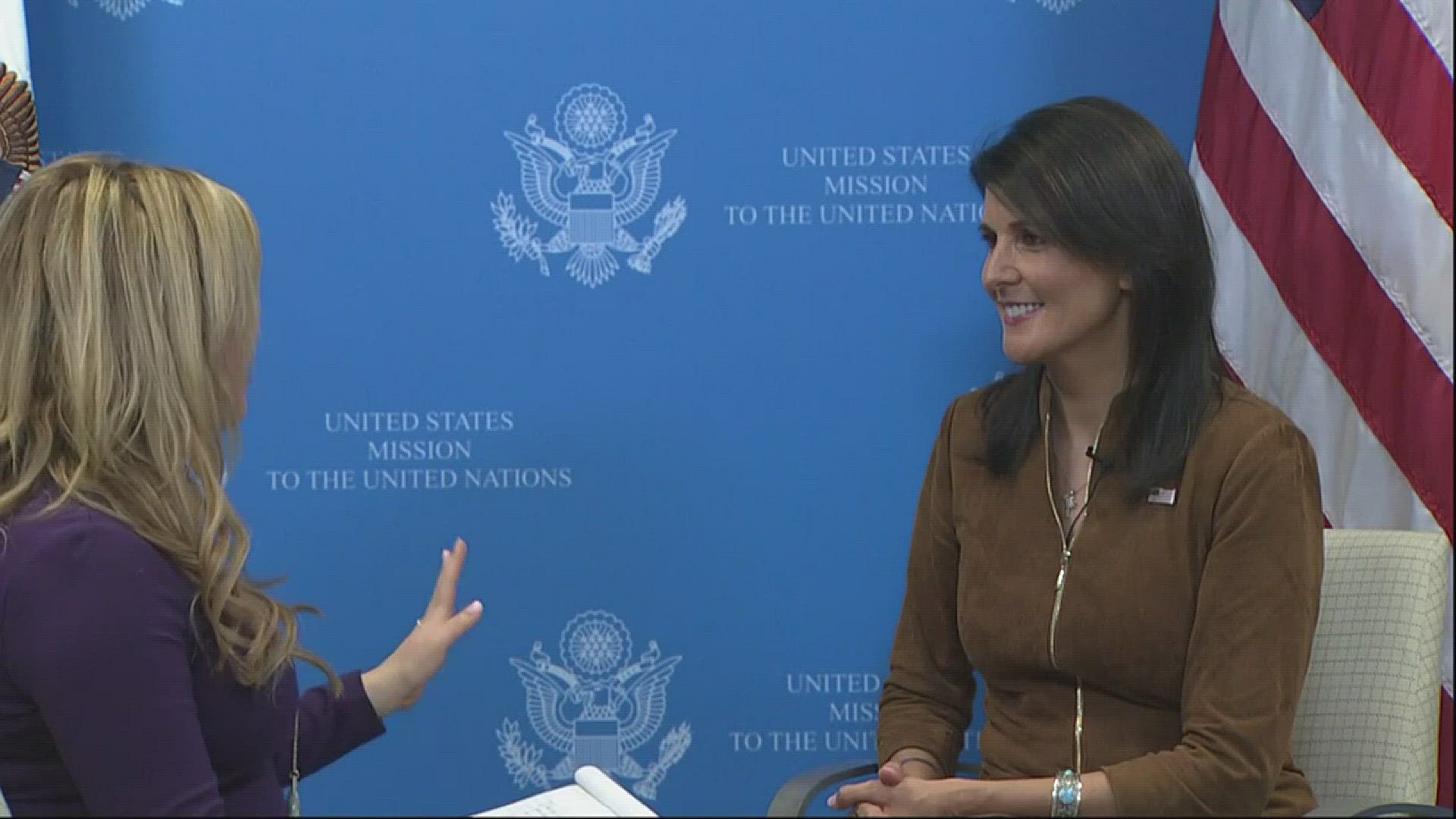 United Nations Ambassador and former South Carolina Governor Nikki Haley sat down with News19's Andrea Mock on Friday to talk about the latest UN Security Council meeting, her first year as an ambassador and what her expectations are moving forward.