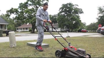 Teen starts lawn care business to raise money for his adoption in South Carolina