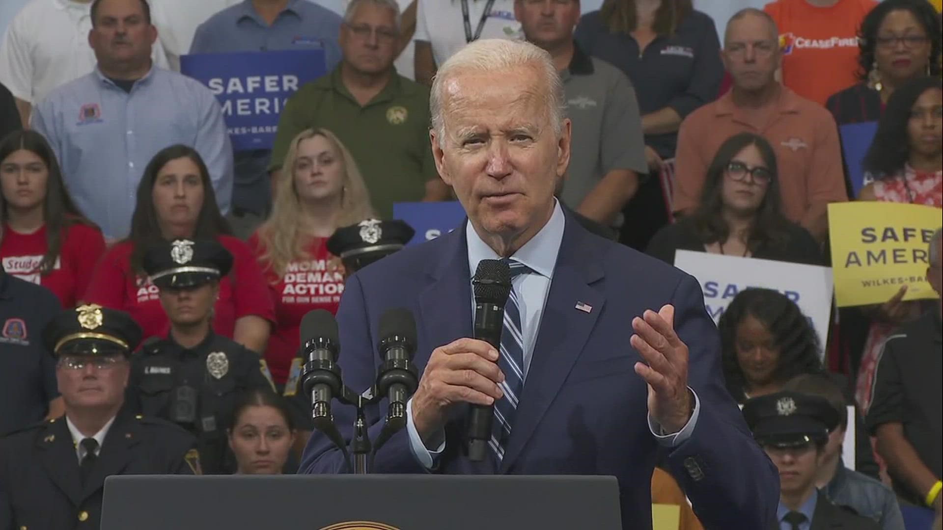 President Joe Biden brought his blueprint for community policing and crime prevention to Wilkes University on Tuesday afternoon.