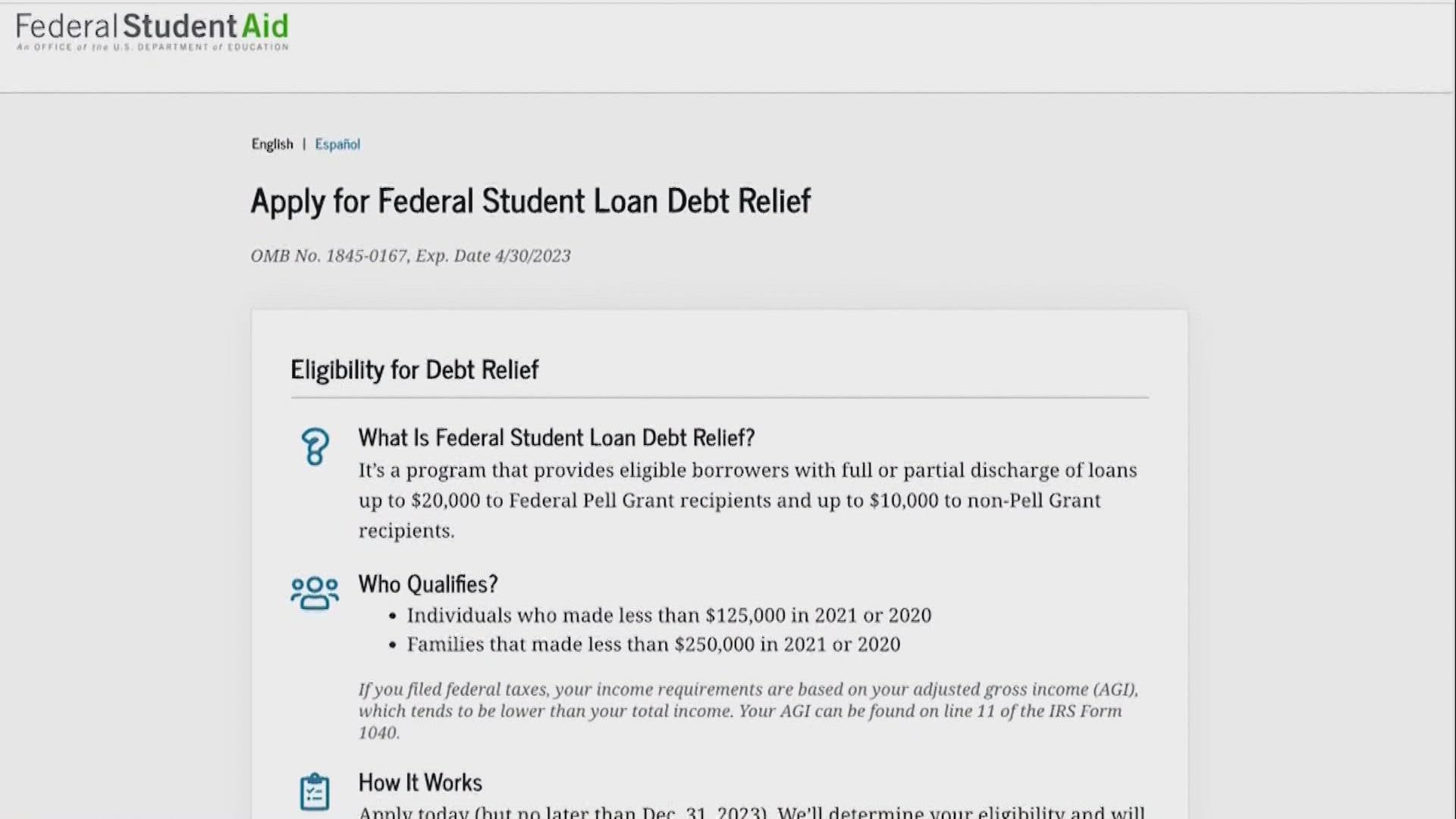 The Supreme Court rejected a request to block the Biden administration's student loan debt relief program.