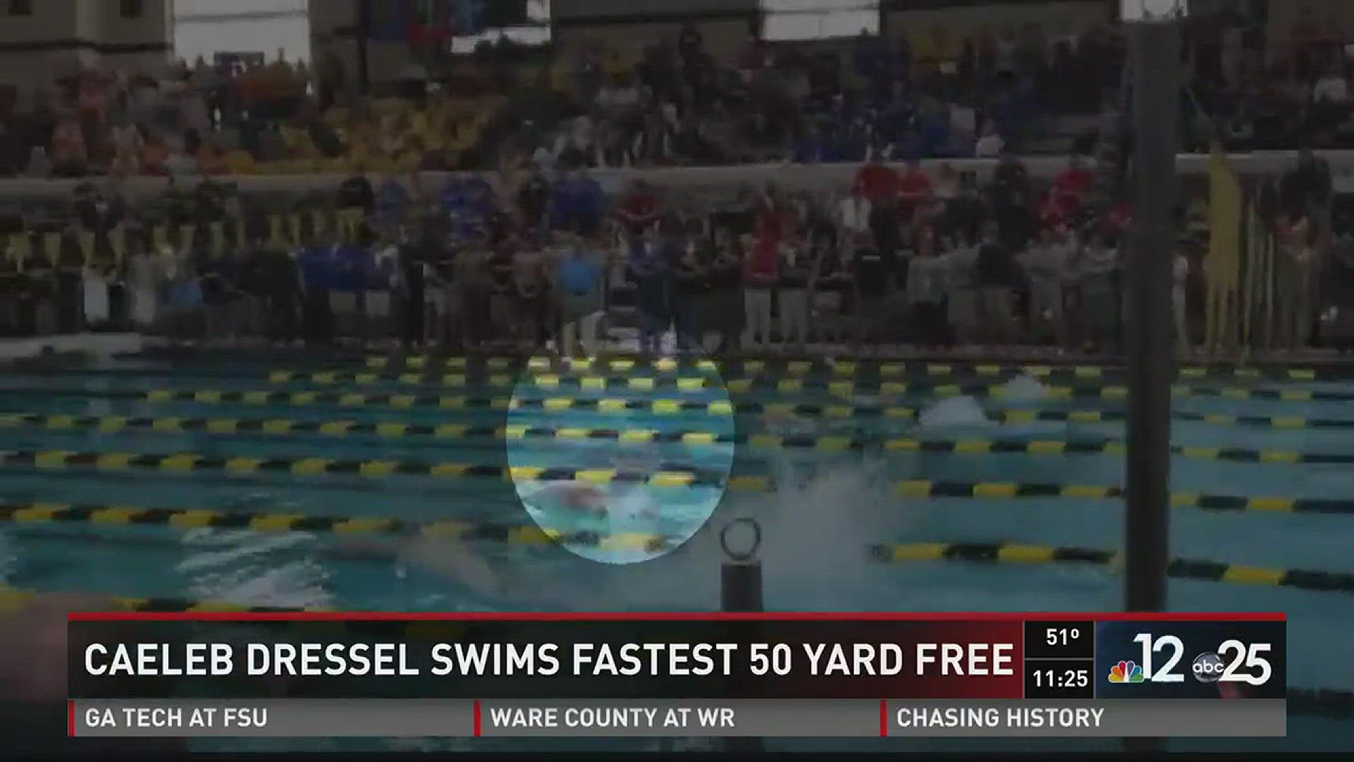 Caeleb Dressel breaks own record in 50-yard freestyle