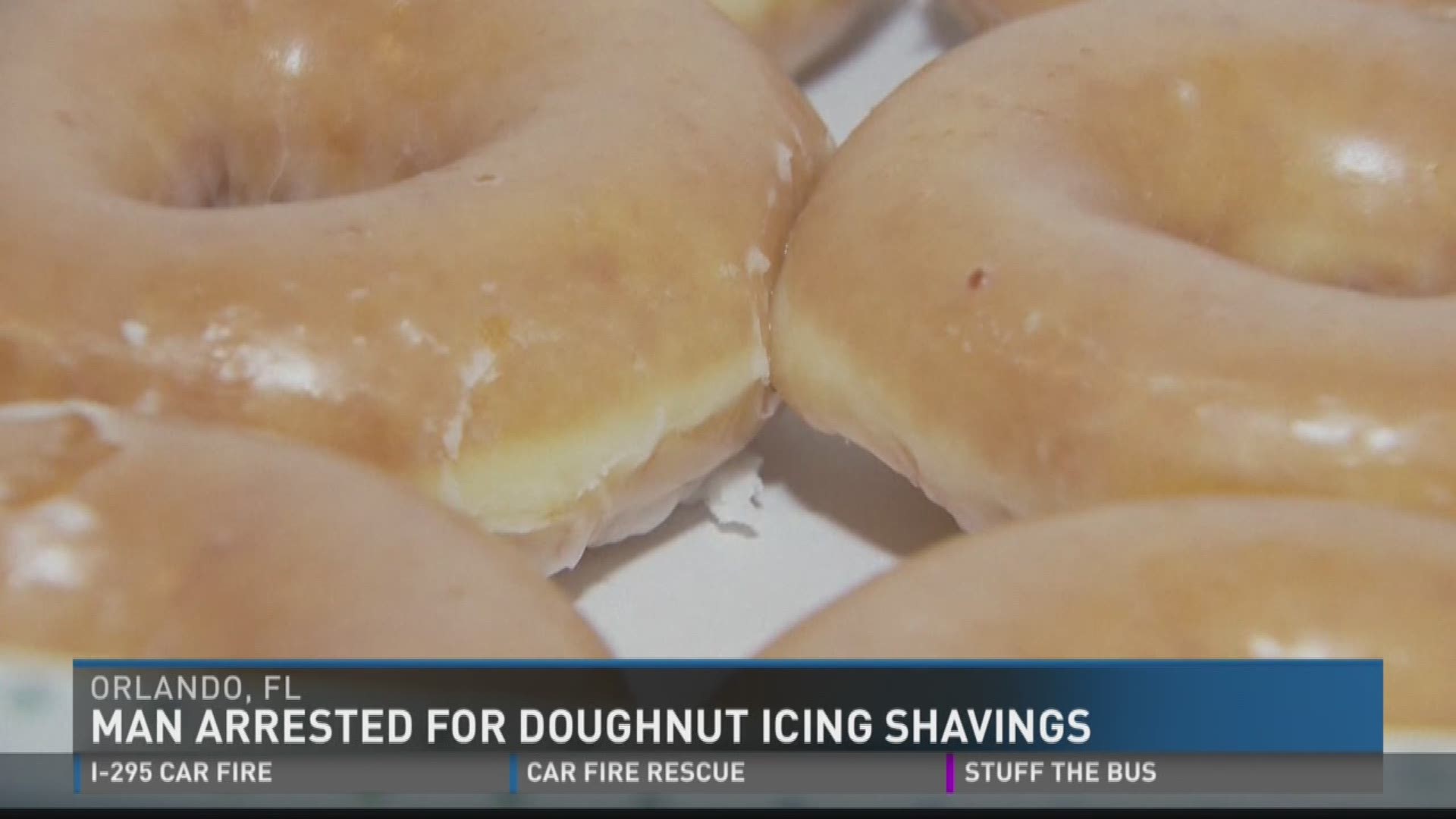 Man arrested for doughnut icing shavings