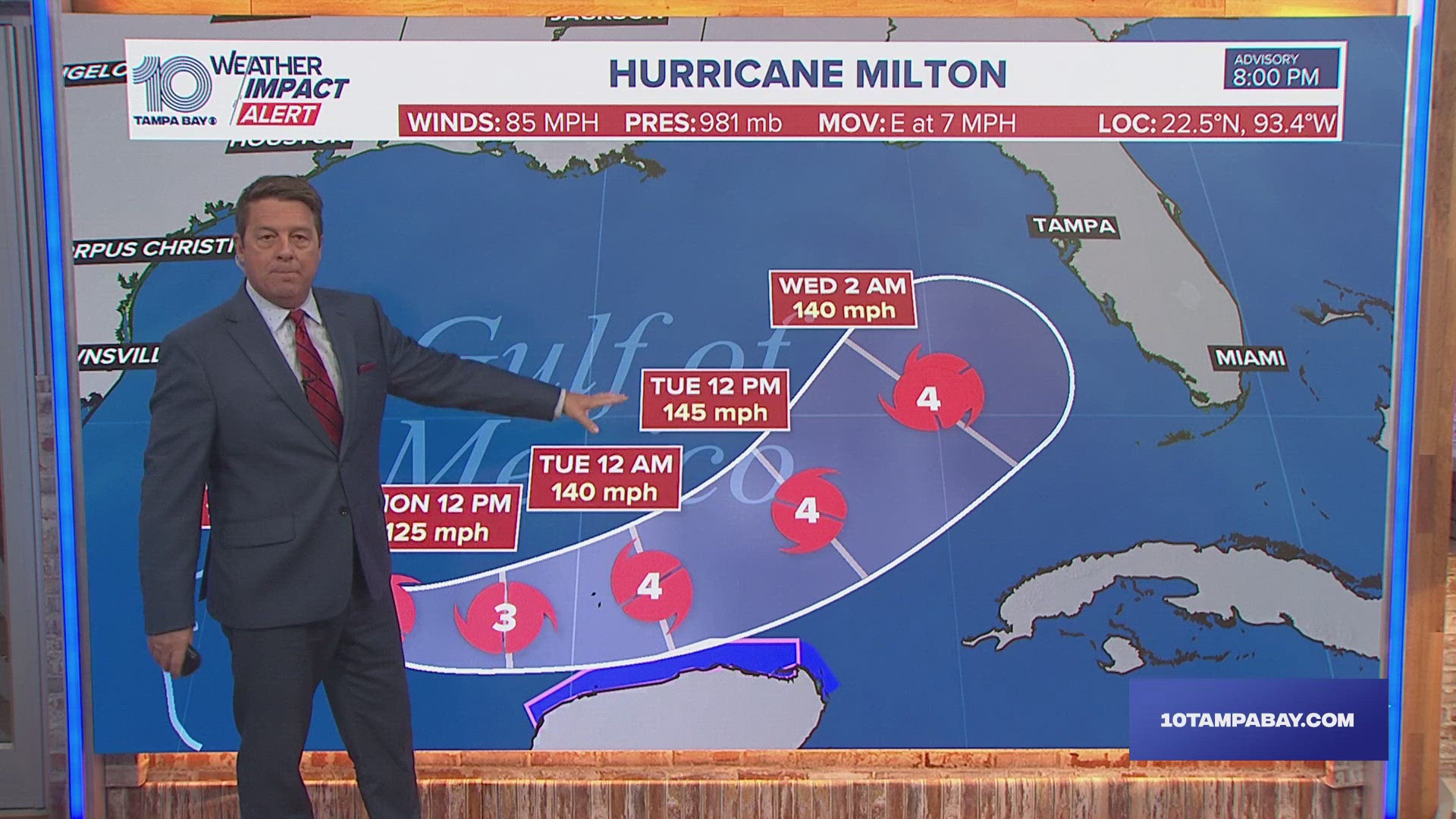 Milton is expected to make landfall Wednesday and impact the Tampa Bay region.