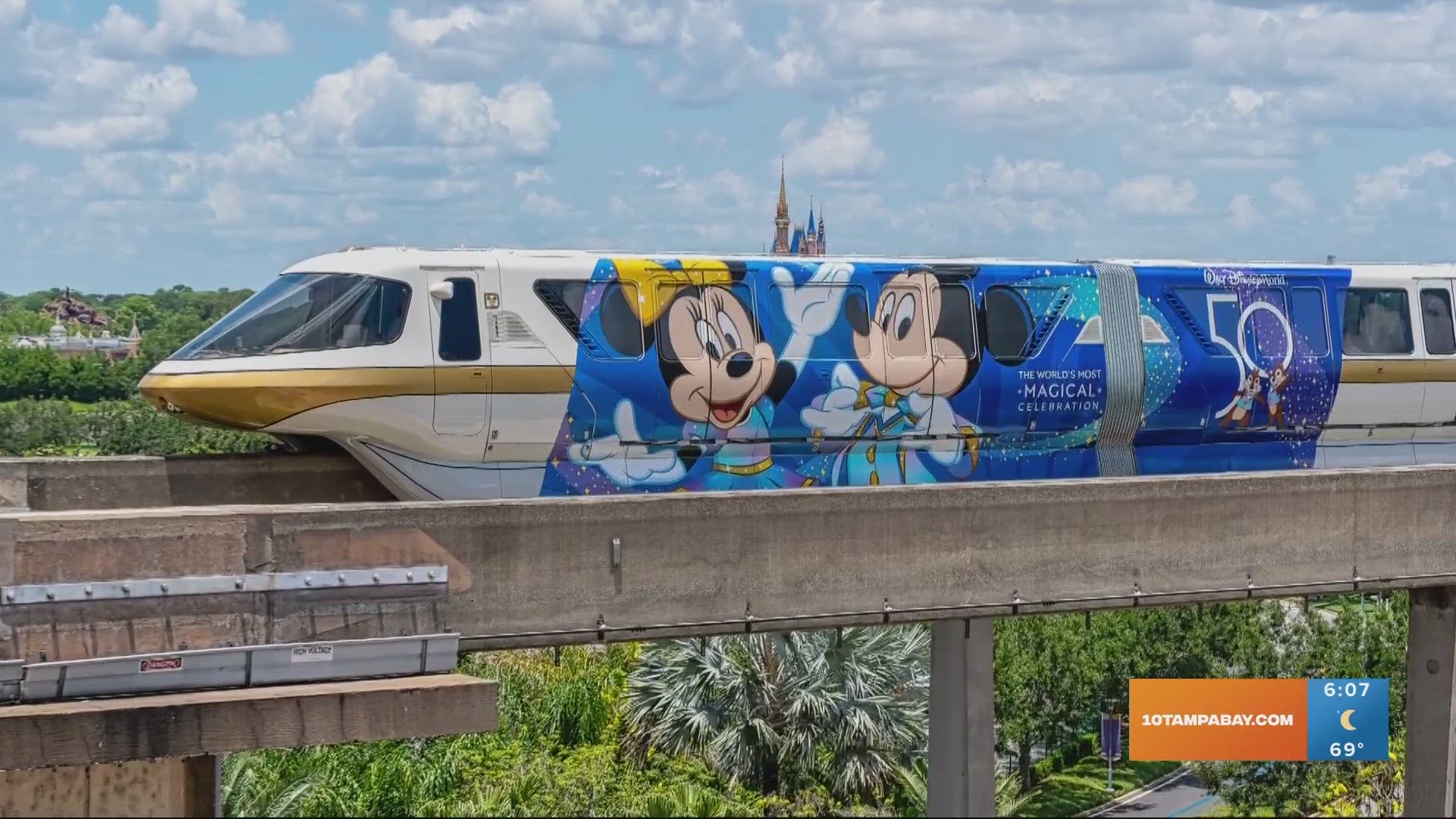 The Disney monorail system, opened in 1971, covers nearly 15 miles and handles more than 50 million passengers a year, according to the company.