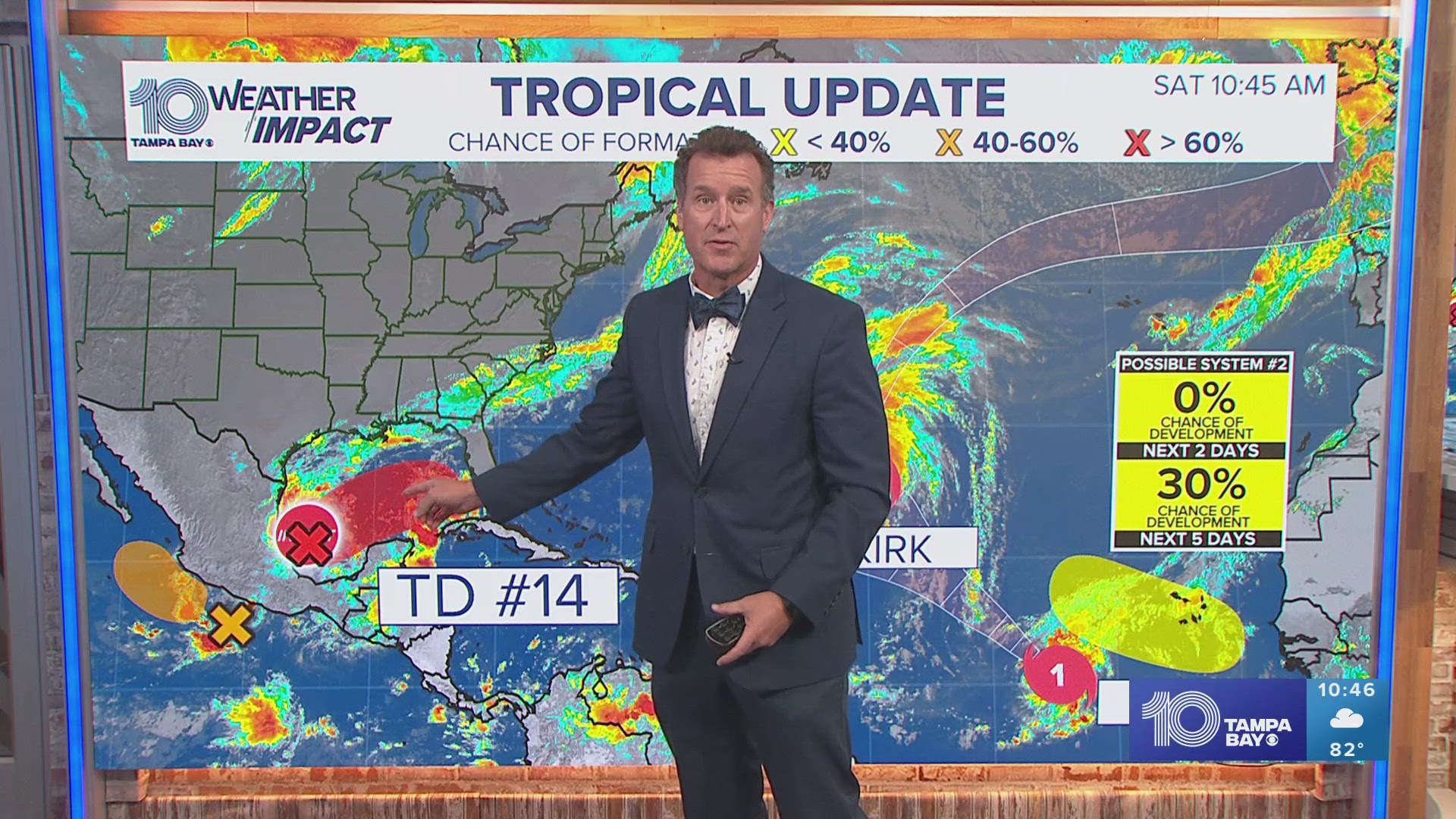 Tropical Depression 14 has formed in the Gulf and is expected to quickly intensify and be at or near hurricane strength when it reaches the west coast of Florida.