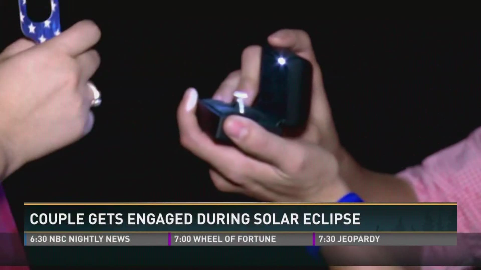 As if watching a total solar eclipse wasn't memorable enough, for one couple, the eclipse in Sweetwater, Tenn., will always be a special story.
