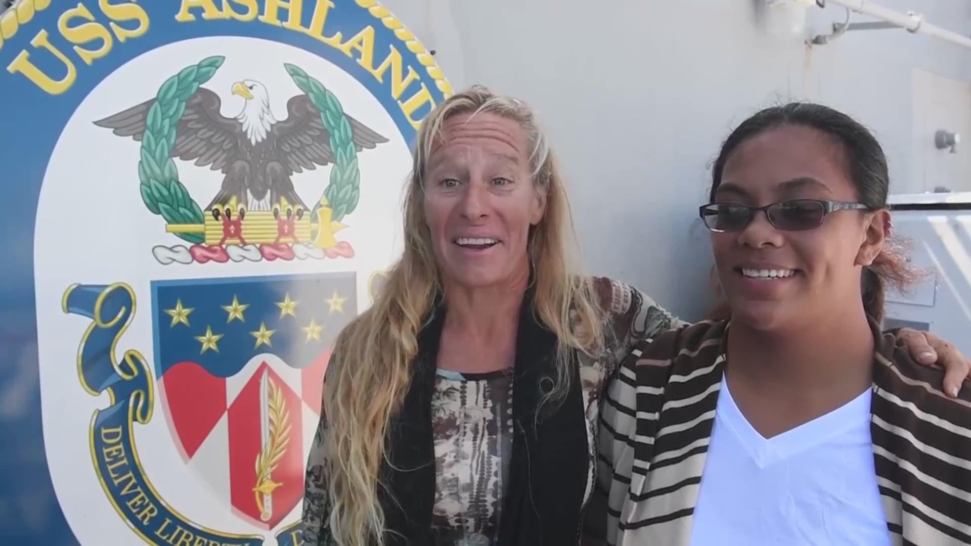Americans Tasha Fuiava and Jennifer Appel detail their experience surviving at sea in the Pacific Ocean for five months and rescued by the USS Ashland. (U.S. Navy Video)