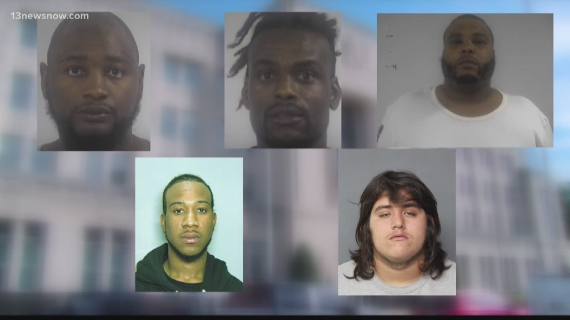 Five men accused of pushing $19 million worth of drugs appeared in federal court Friday.