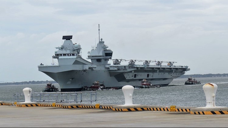 Britain's newest and largest warship visits Naval Station Norfolk