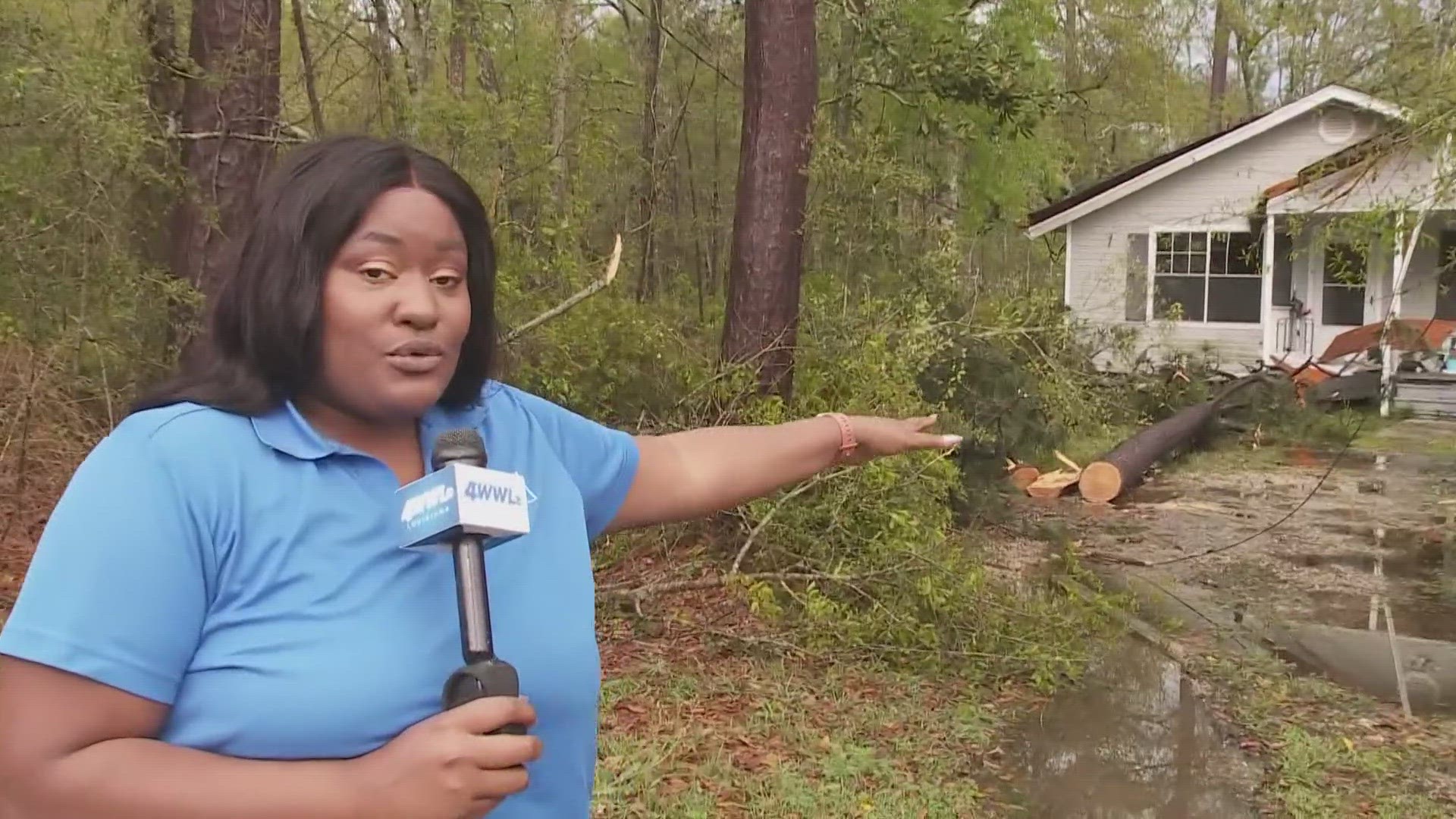 There were some severe thunderstorms midday Friday with most of the reported damage in Kentwood in Tangipahoa and in Pearlington in Mississippi.