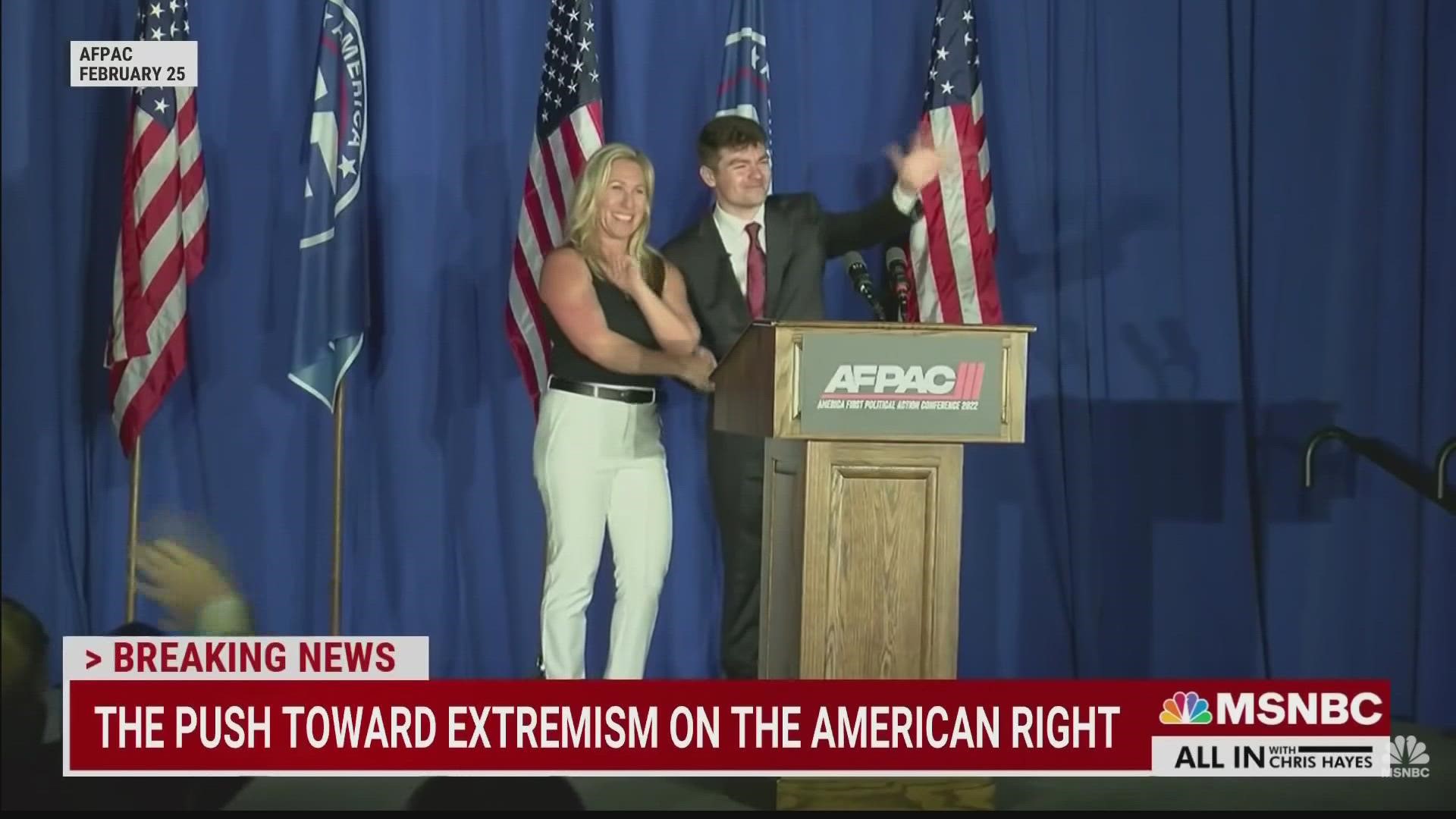 The representative spoke at a weekend event where crowds cheered for Russia’s invasion of Ukraine.